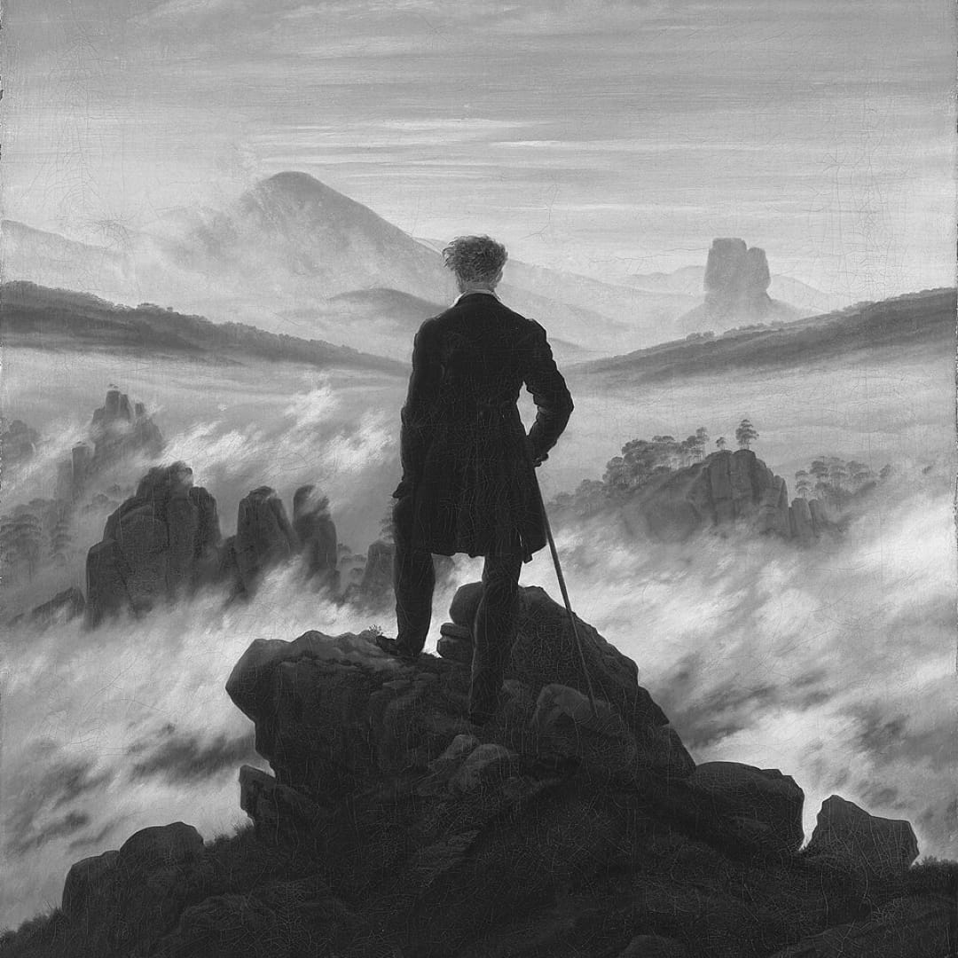 WordPress Theme Vergleich – 20 Jahre Erfahrung – Caspar David Friedrich :Der Wanderer über dem Nebelmeer